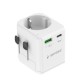 Gembird TPA-EU1A1C20-01-W Grounded universal travel power adapter, 20 W, white Gembird TPA-EU1A1C20-01-W Grounded universal travel power adapter, 20 W, white