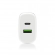Charger 1 x USB Quick Charge 3.0, 1 x USB-C PD PPS 25W white