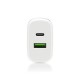 Charger 1 x USB Quick Charge 3.0, 1 x USB-C PD PPS 25W white