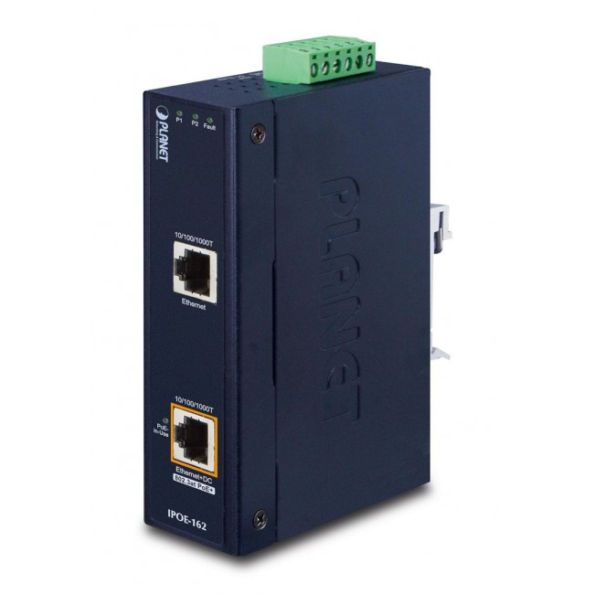 PLANET IPOE-162 network switch Gigabit Ethernet (10/100/1000) Power over Ethernet (PoE) Black