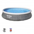 Bestway Fast Set 57376 above ground pool Inflatable pool Round 7340 L Grey