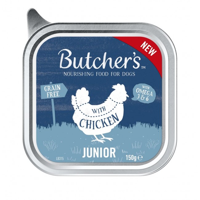 BUTCHER'S Original Junior Mega pack mix Pate - wet dog food - 4 x 150g