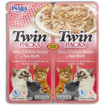 INABA CAT Twin Tuna with Chicken in Broth cat treat 2x40g
