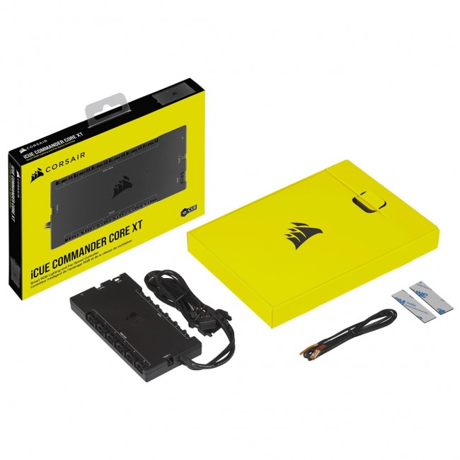 Corsair iCUE Commander Core XT fan speed controller 6 channels Black Corsair iCUE Commander Core XT fan speed controller 6 channels Black
