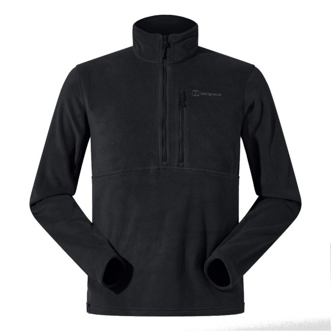 BERGHAUS Prism Half Zip Polartec Fleece - men's fleece sweatshirt, size M (black)