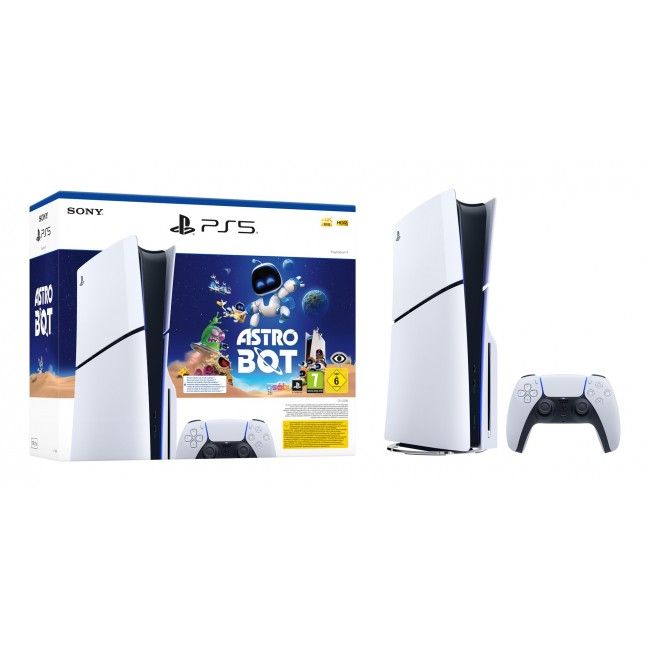 Sony PlayStation 5 Slim Disc- Astro Bot Bundle 1TB Console White Sony PlayStation 5 Slim Disc- Astro Bot Bundle 1TB Console White