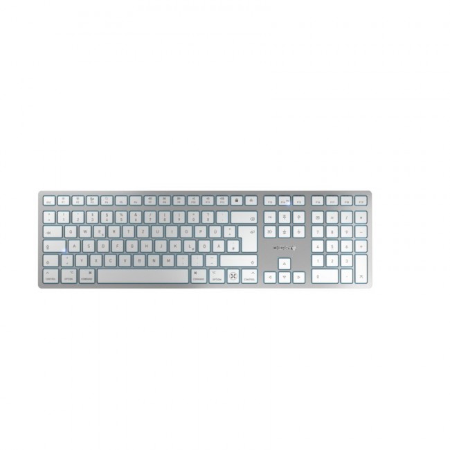 CHERRY KW 9100 SLIM FOR MAC keyboard Universal USB + Bluetooth QWERTZ German Silver CHERRY KW 9100 SLIM FOR MAC keyboard Universal USB + Bluetooth QWERTZ German Silver