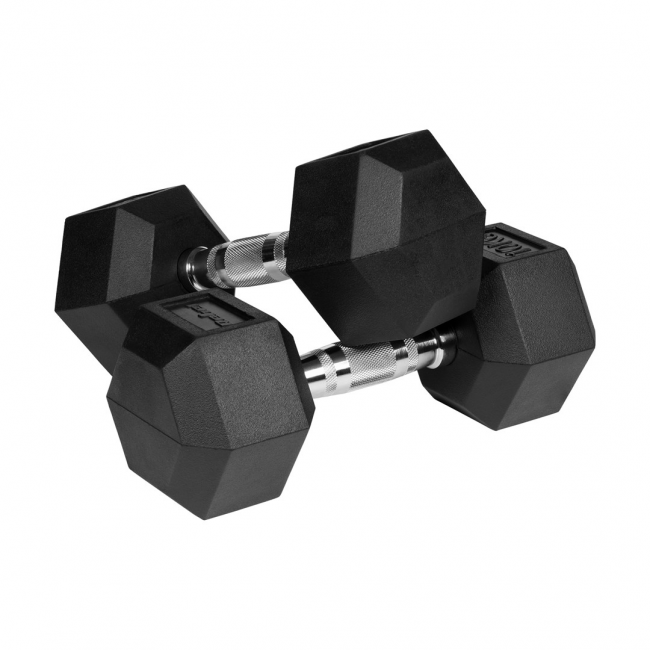 REBEL ACTIVE Hantle eliwne gumowane 2x10 kg