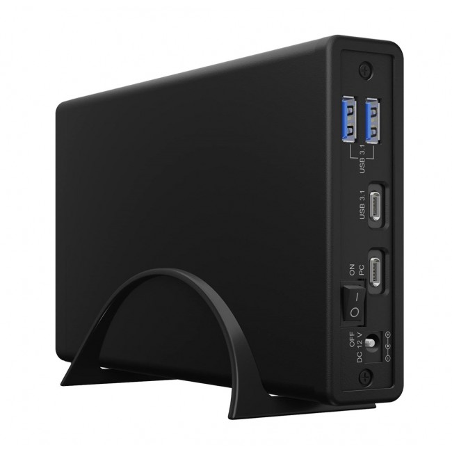 ICY BOX IB-382H-C31 HDD/SSD enclosure Black 2.5/3.5