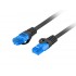 LANBERG PATCHCORD S/FTP CAT.6A 10M BLACK LSZH