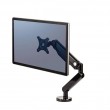 Fellowes Platinum Series Monitor Arm - Monitor Mount for 8KG 40 Inch Screens - Adjustable Monitor Desk Mount - Tilt 45 Pan 180 Swivel 360 Rotation 360 , VESA 75 x 75/100 x 100 - Black