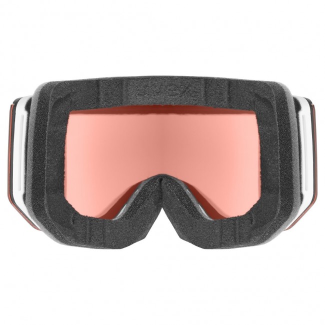 Uvex 5506651030 winter sport goggles Mirror Unisex White Cylindrical(flat) lens