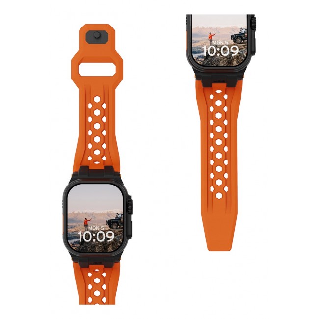 Urban Armor Gear 194158119737 smart wearable accessory Strap Orange, Black Fluoroelastomer, Stainless steel