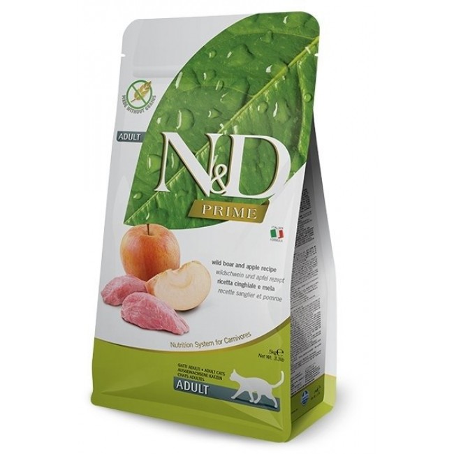 FARMINA N&D PRIME CAT WILD BOAR & APPLE ADULT - dry cat food - 5 kg FARMINA N&D PRIME CAT WILD BOAR & APPLE ADULT - dry cat food - 5 kg
