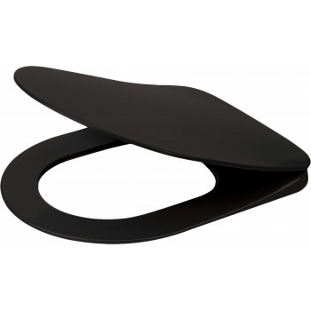 Slim soft-close toilet seat