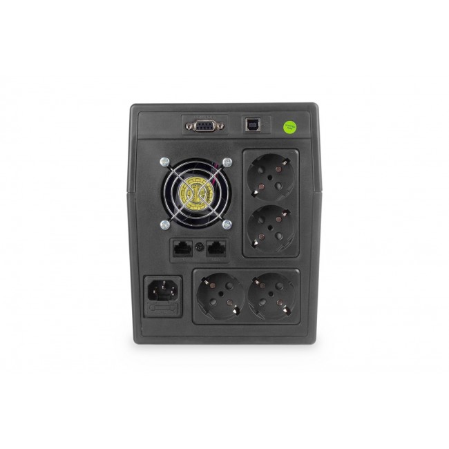 Digitus | Line-Interactive UPS | Line-Interactive UPS DN-170076, 2000VA/1200W 12V/9Ah x2 battery, 4x CEE 7/7, USB, RS232, RJ45,LCD, Simulated sine wave, 198 x 158 x 380 mm, Weight: 10.5 kg | 2000 VA | 1200 W | V