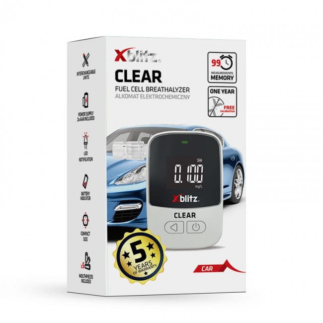 XBLITZ CLEAR Electrochemical breathalyzer