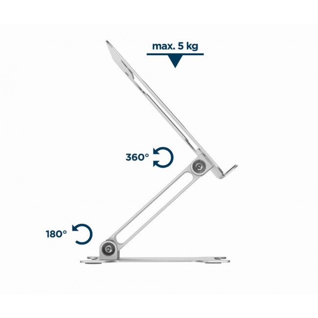 Gembird NBS-D1-03 laptop stand Silver 39.6 cm (15.6