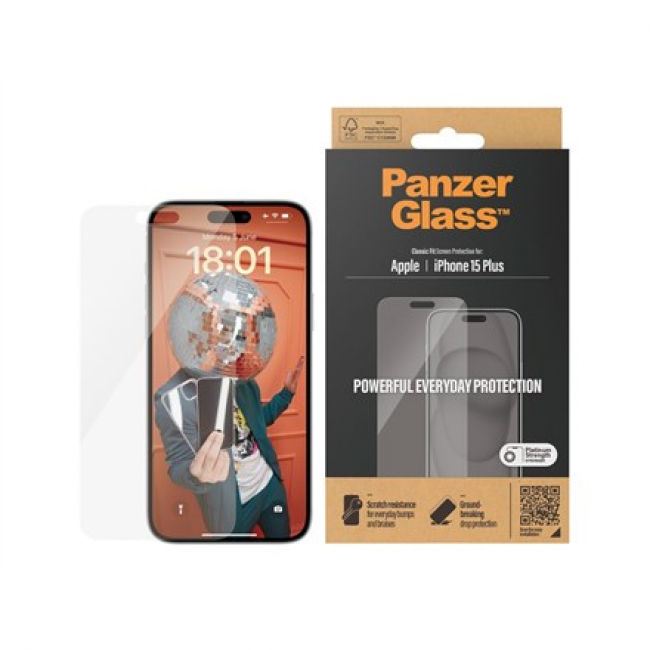 PanzerGlass Screen Protector iPhone 15 Plus | Classic Fit PanzerGlass Screen Protector iPhone 15 Plus | Classic Fit