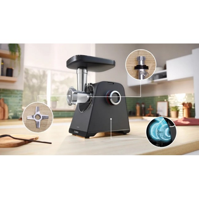 Bosch MFWS430B mincer 1900 W Black, Silver