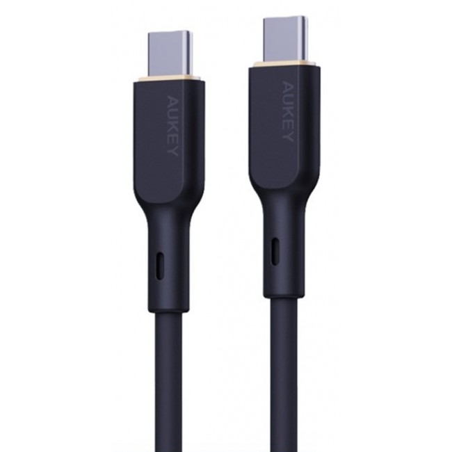 AUKEY CB-SCC101 USB-C Type-C Power Delivery PD 100W 5A 1m Silikon Black AUKEY CB-SCC101 USB-C Type-C Power Delivery PD 100W 5A 1m Silikon Black
