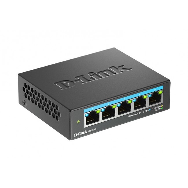 D-Link 5-Port 2.5G Multi-Gigabit Desktop Switch D-Link 5-Port 2.5G Multi-Gigabit Desktop Switch