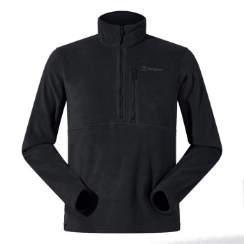 BERGHAUS Prism Half Zip Polartec Fleece - men's fleece sweatshirt, size M (black)