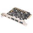 Digitus PCIe card 2x USB-C + 3x USB A
