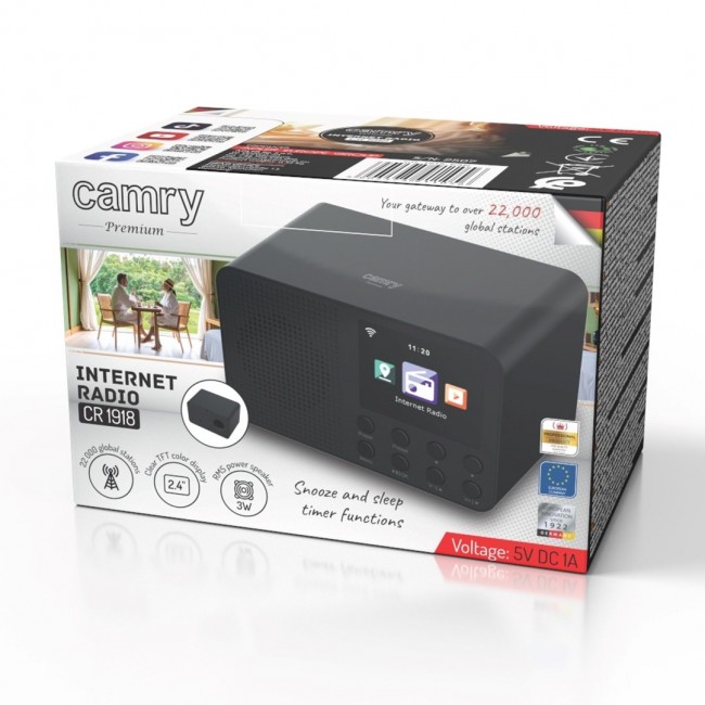 Camry CR 1918 Internet Radio, 2.4 Black