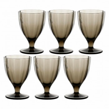 Set of 6 Amami glasses - Grey, 300 ml