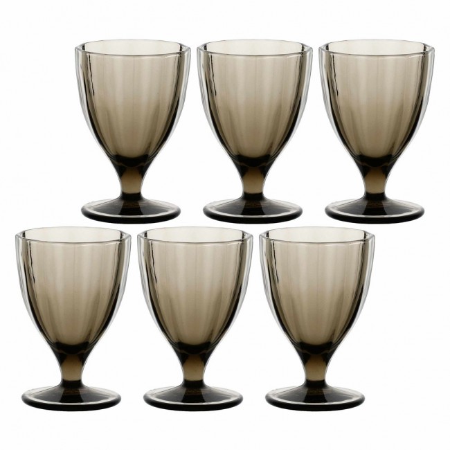 Set of 6 Amami glasses - Grey, 300 ml