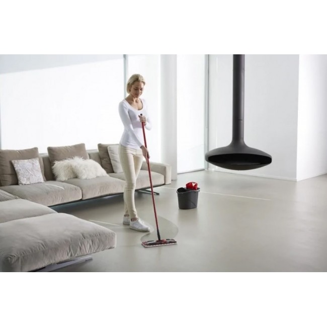 Vileda Ultramax Box flat mop with kitchen set | 1 pair of Universal gloves + 1 Actifibre Pro kitchen cloth