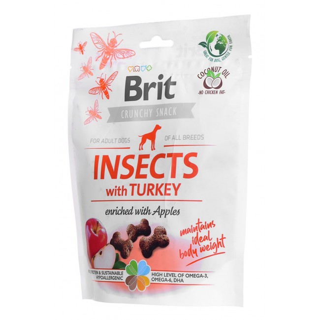 BRIT Crunchy Snack Insects with Turkey - dog treat - 200g