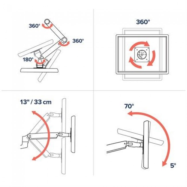Ergotron LX Series Desk Mount LCD Arm 86.4 cm (34 Ergotron LX Series Desk Mount LCD Arm 86.4 cm (34