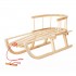 Classic wooden sled with backrest GreenBlue GB136