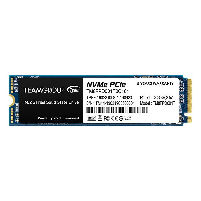 Team Group MP33 Pro NVMe SSD, PCIe 3.0 M.2 Type 2280 - 1 TB Team Group MP33 Pro NVMe SSD, PCIe 3.0 M.2 Type 2280 - 1 TB