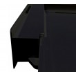 Washing machine and dryer stacking kit with drawer and strap, black