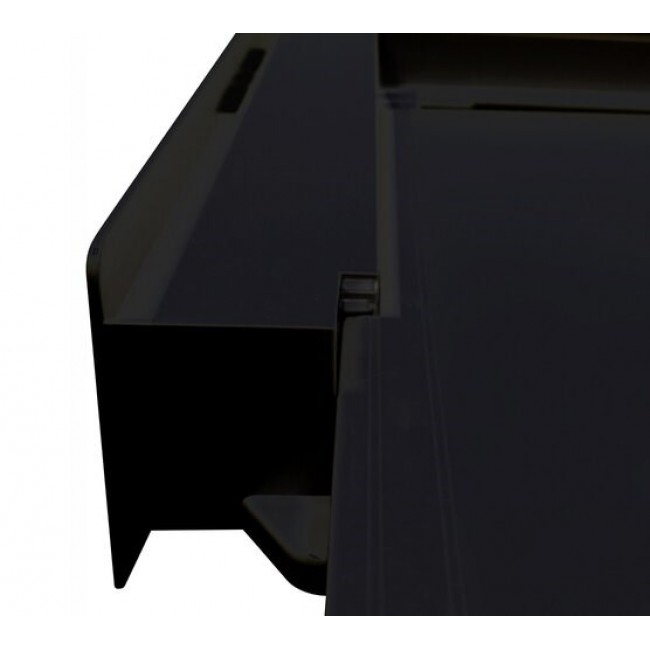 Washing machine and dryer stacking kit with drawer and strap, black
