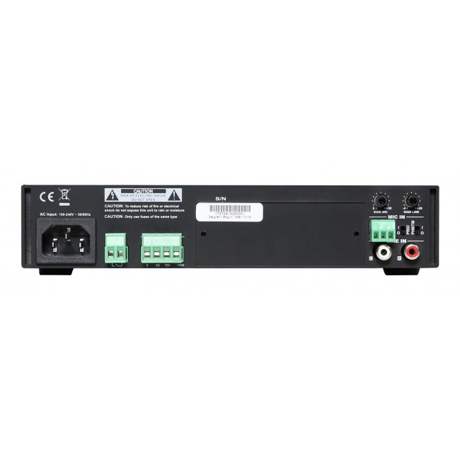 AUDAC COM104 audio amplifier Public Address (PA) system Black, White