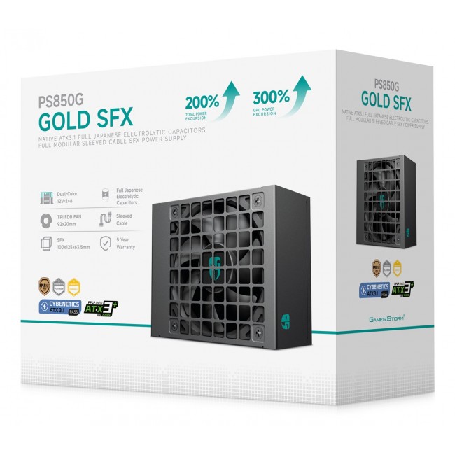 DeepCool PS850G power supply unit 850 W 20+4 pin ATX SFX Black