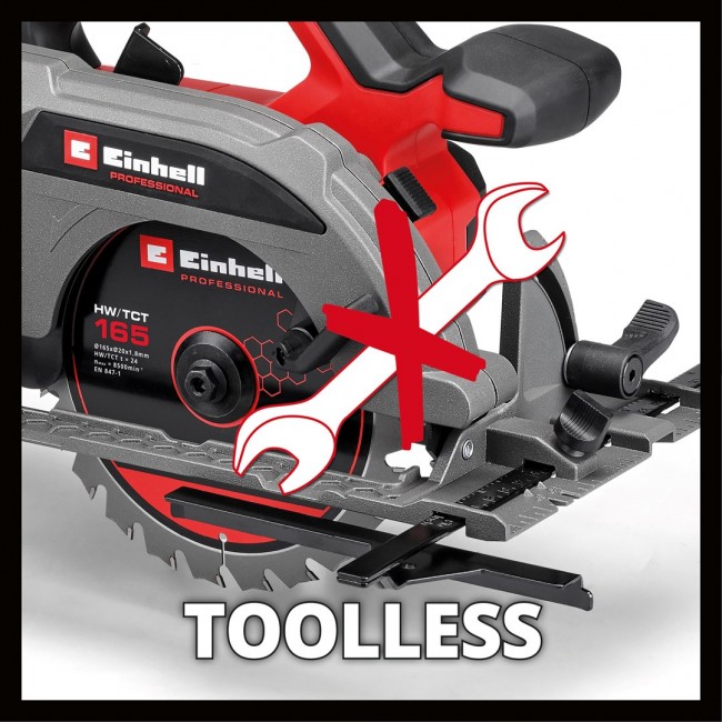 EINHELL Cordless Circular Saw 18V TP CS 18/165 Li BL SOLO 4331225