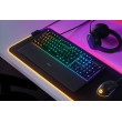 SteelSeries Apex 3 Gaming Keyboard, US Layout, Wired, Black SteelSeries Apex 3 Gaming keyboard, IP32 water resistant for protection against spills, Customizable 10-zone RGB illumination reacts to games and Discord, Whisper quiet gaming switches last for