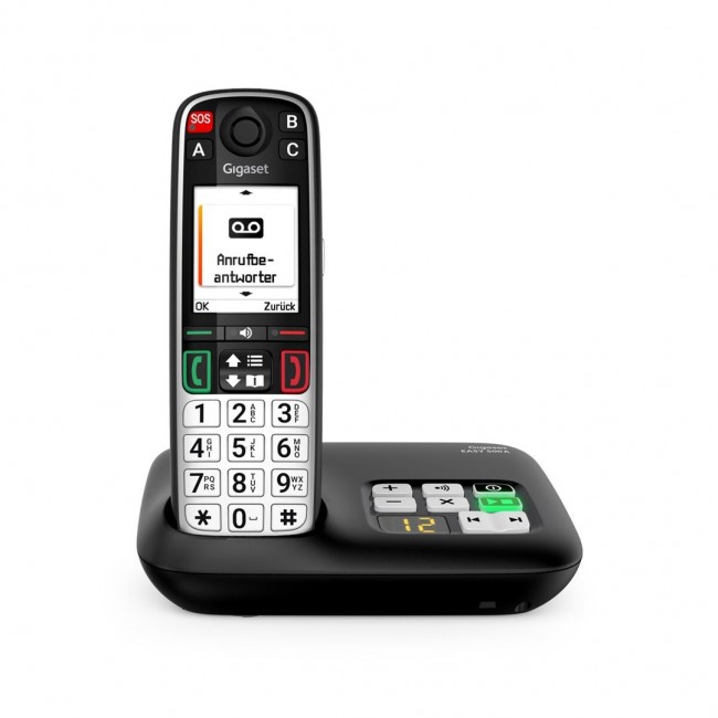 Gigaset EASY 500A Analog/DECT telephone Caller ID Black, Silver