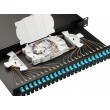 Equip 24-Port Fiber Optic Splice Box, LC Duplex, OM3, 1U, Equipped, Black