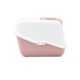 SAVIC Nestor White-Pink - Covered Cat Litter Box - 56x39x38.5 cm - 1 pc SAVIC Nestor White-Pink - Covered Cat Litter Box - 56x39x38.5 cm - 1 pc