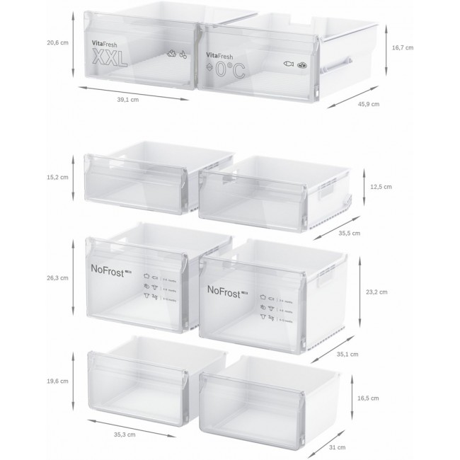 Bosch Serie 4 KFN96VPEA side-by-side refrigerator Freestanding 605 L E Stainless steel Bosch Serie 4 KFN96VPEA side-by-side refrigerator Freestanding 605 L E Stainless steel