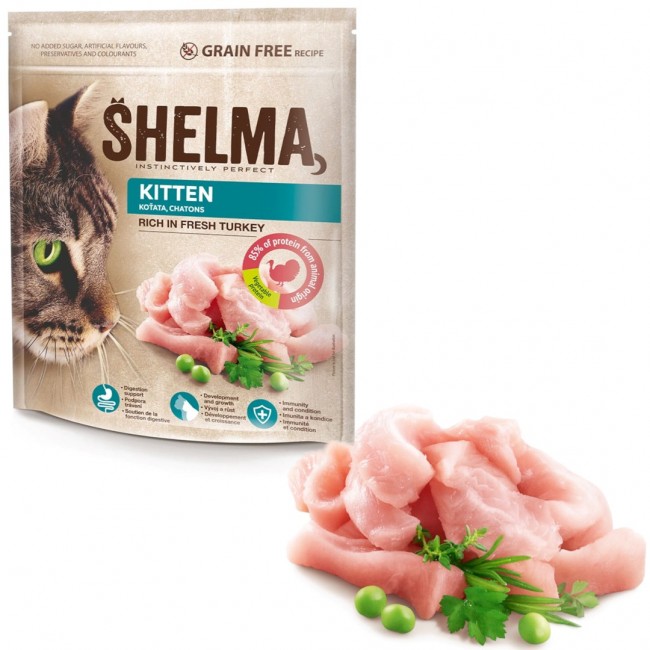 SHELMA Kitten Rich in turkey - dry cat food - 750g SHELMA Kitten Rich in turkey - dry cat food - 750g