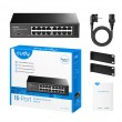 Cudy GS1016 network switch Unmanaged Gigabit Ethernet (10/100/1000) Black Cudy GS1016 network switch Unmanaged Gigabit Ethernet (10/100/1000) Black