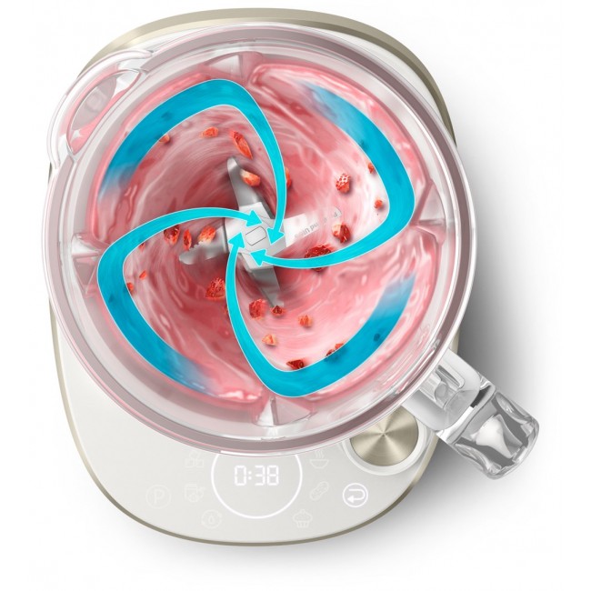 Philips 7000 series HR3760/01 blender 2 L Tabletop blender 1500 W Stainless steel, White