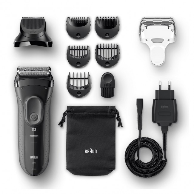 Braun 3000BT Foil shaver Trimmer Black, Grey Braun 3000BT Foil shaver Trimmer Black, Grey